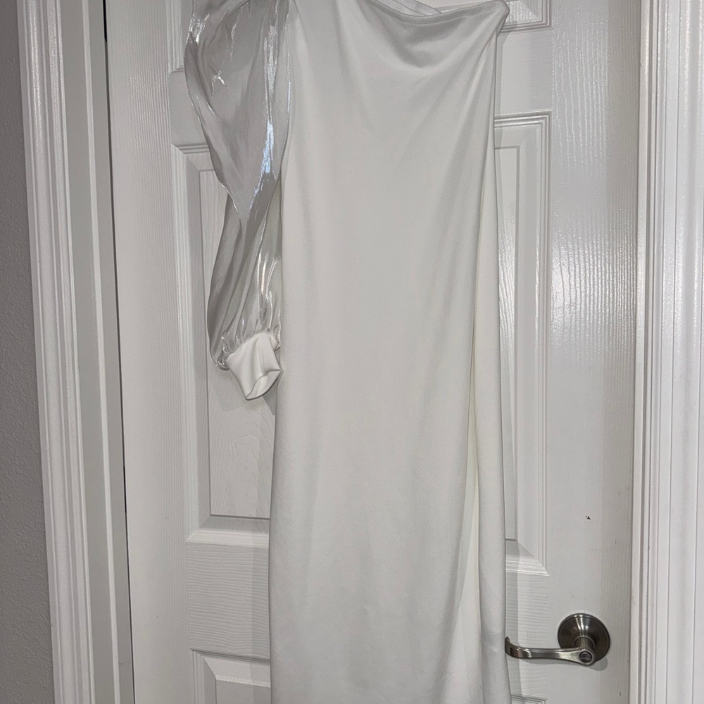 SHEIN White midi Dress